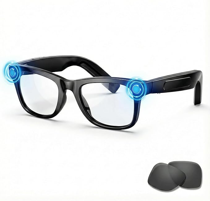 1080P Camera Smart Glasses with AI Assistant – 8MP WiFi Bluetooth Glasses with Real-Time Translation
