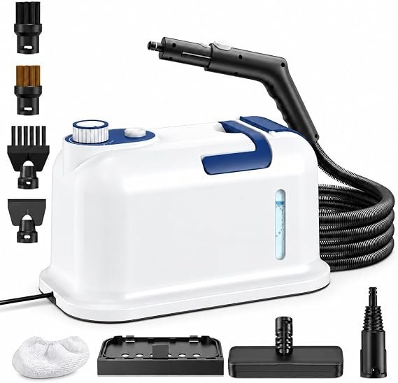 Portable Steam Cleaner for Home & Car, 3-Level Adjustable Pressurized Steam Cleaner